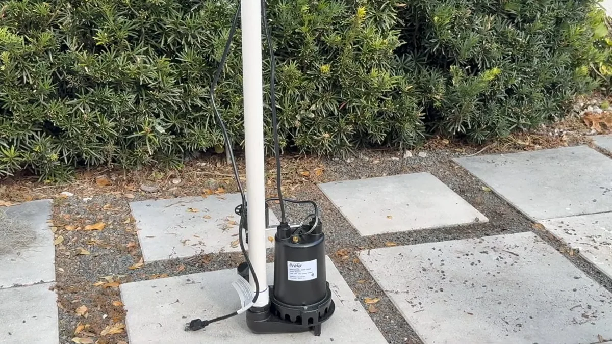Pool equipment pad with testing equipment connected for leak detection